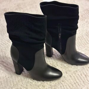 Charles David, Black Leather-Suede Woman’s Boots